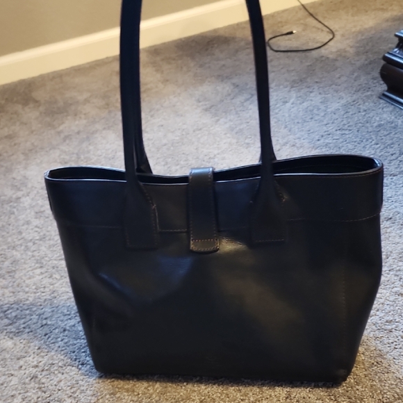 Dooney & Bourke Black Leather Tote Large Amelie - Picture 4 of 5